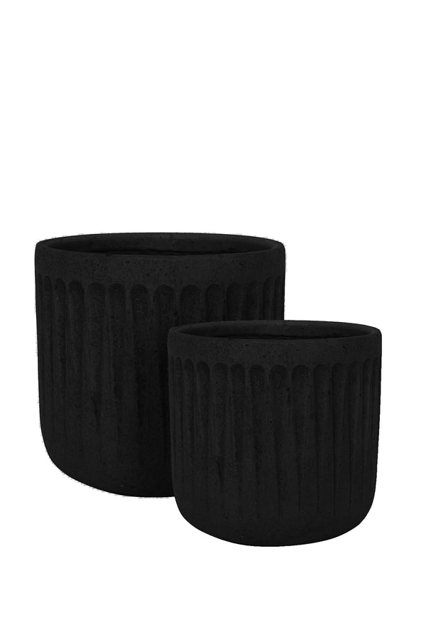 Alpers Planters Set of Two Black
