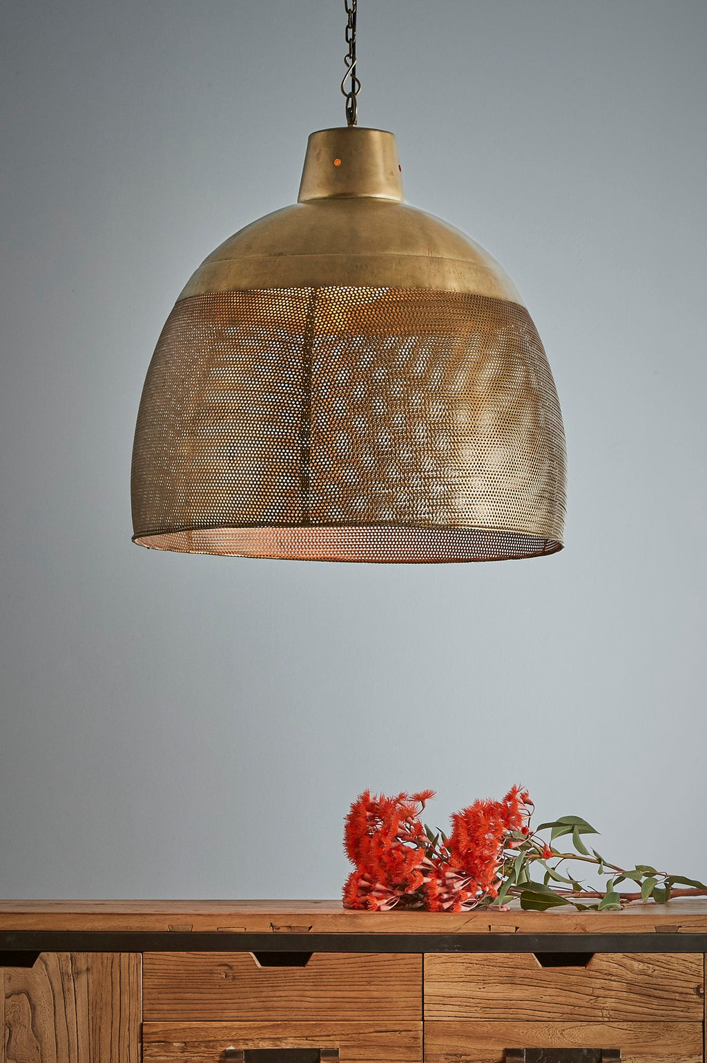 Brass pendant deals light shade