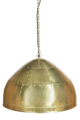 P51 Medium - Antique Brass - Iron Riveted Dome Pendant Light