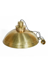 Sheldon - Antique Brass - Large Iron Shallow Dome Pendant Light