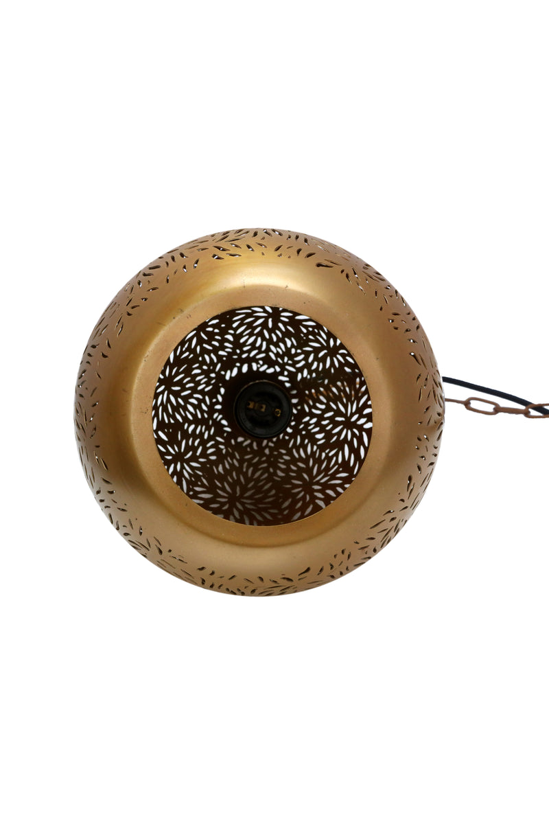 Aquarius Small - Brass - Perforated Teardrop Pendant Light