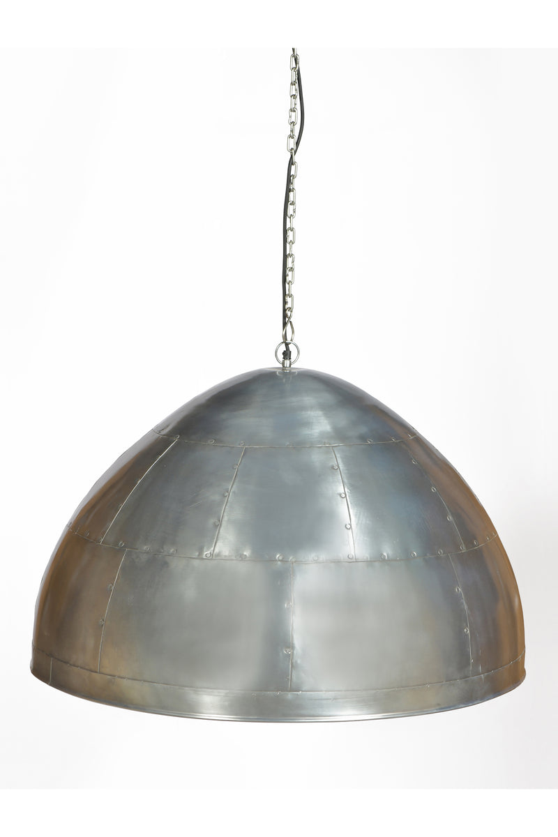 P51 Large - Zinc - Iron Riveted Dome Pendant Light