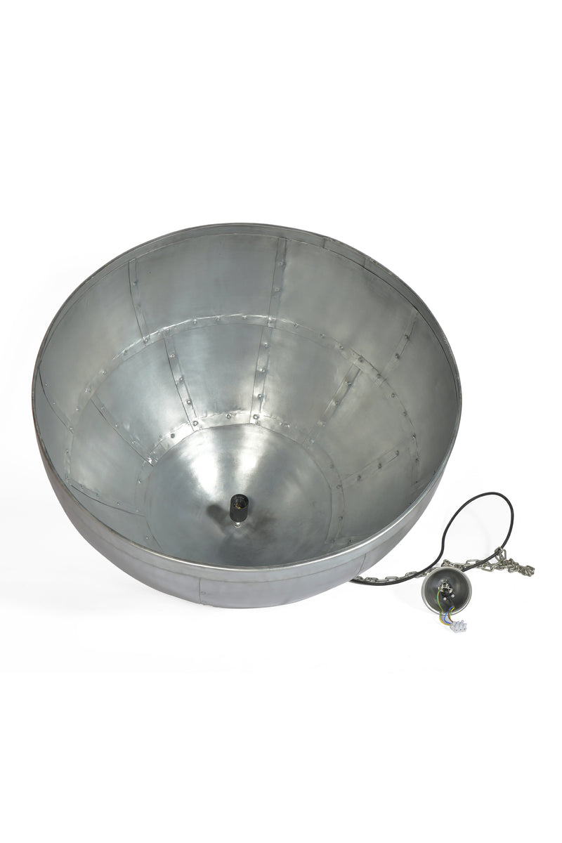 P51 Large - Zinc - Iron Riveted Dome Pendant Light