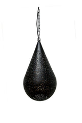 Aquarius Medium - Black - Perforated Teardrop Pendant Light