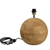 Boule Small - Natural - Turned Wood Ball Table Lamp