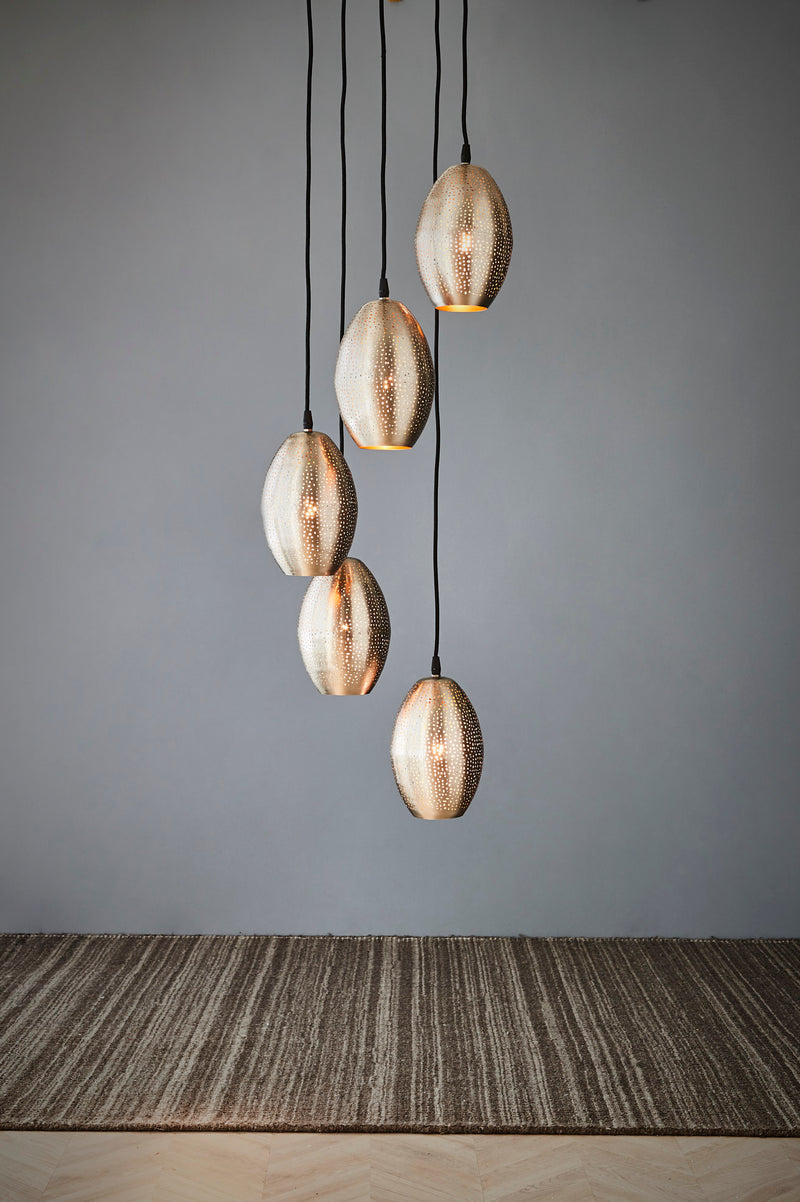 Constellation - Nickel - Perforated Pendant Light Cluster