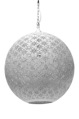 Callisto - White - Perforated Round Pendant Light