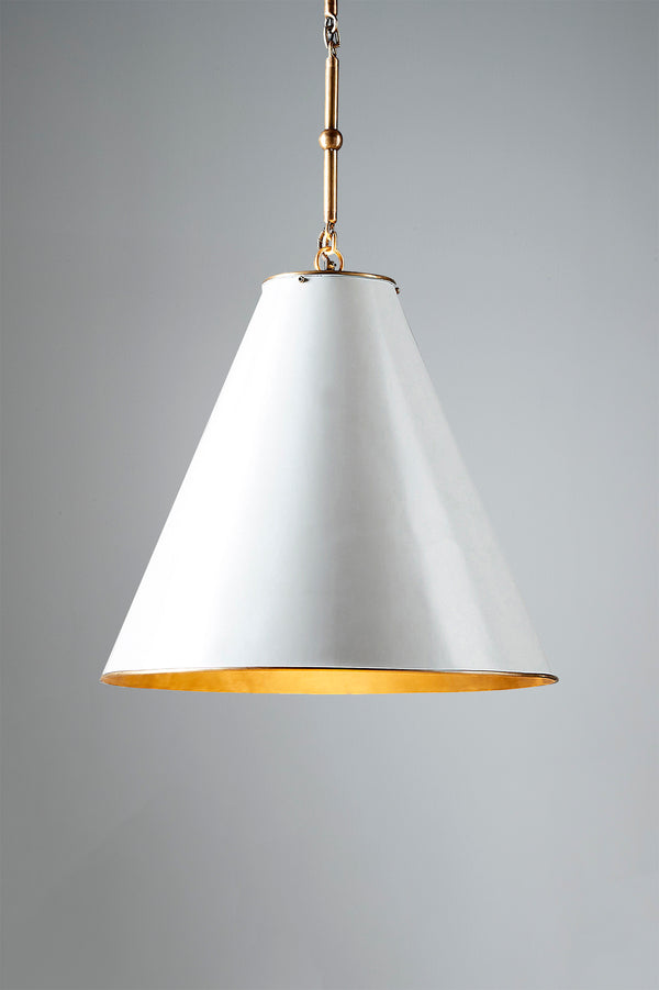 Monte Carlo Ceiling Pendant Large White & Brass