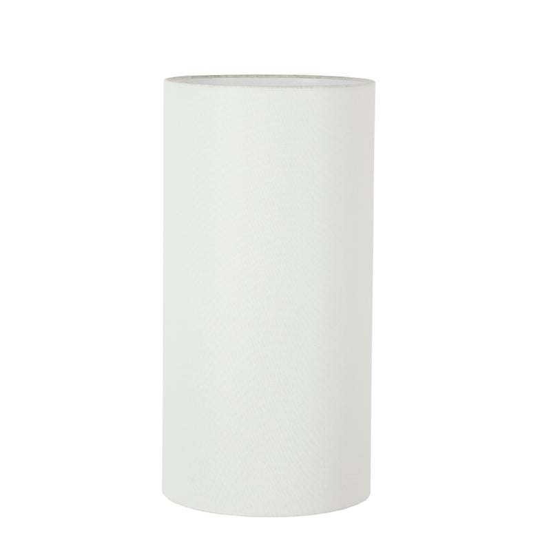 Linen Cylinder Lamp Shade Small Textured Ivory