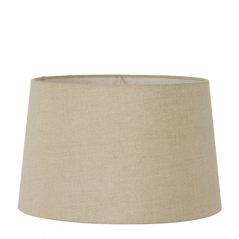 Linen Drum Lamp Shade XL Dark Natural