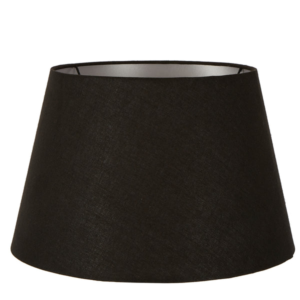 Linen Taper Lamp Shade XXL Black with Silver Lining