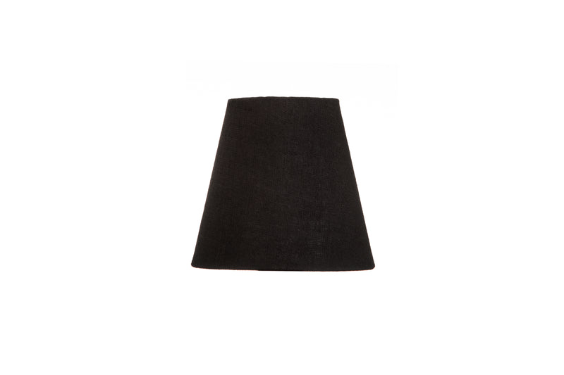 Linen Taper Lamp Shade XXXS Black with Silver Lining