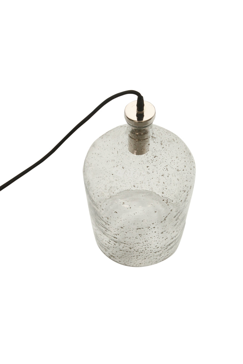 Lustre Flagon - Clear - Stone Effect Glass Bell Pendant Light