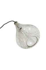 Lustre Teardrop - Clear - Stone Effect Glass Bell Pendant Light