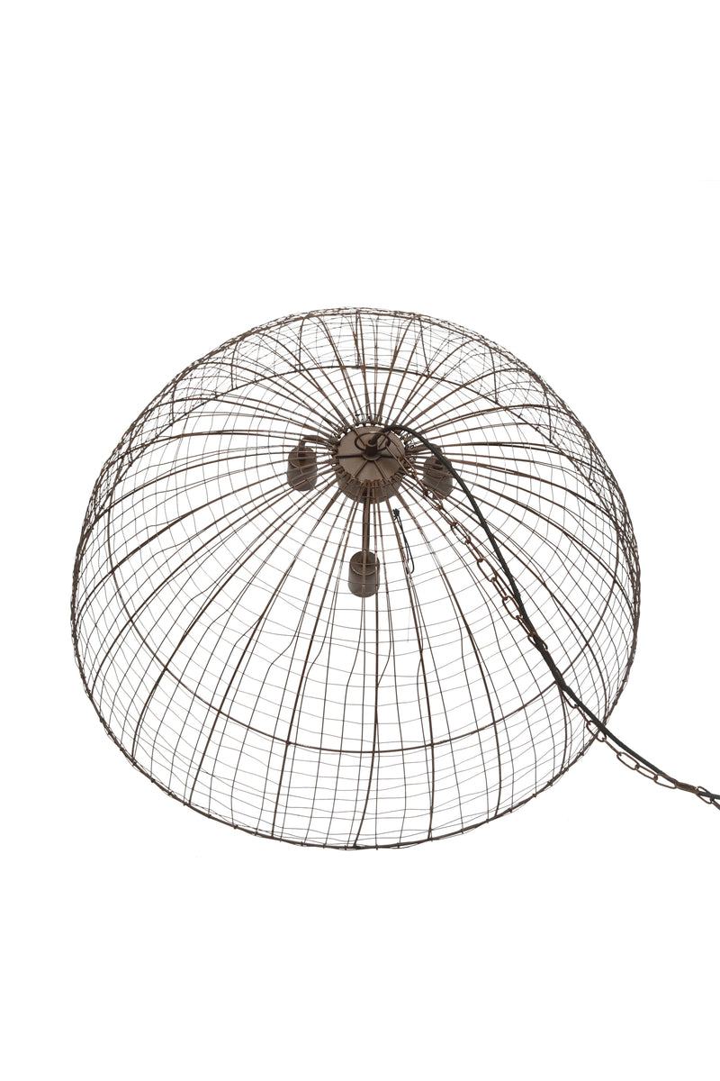 Cray Dome - Antique Copper - Wire Weave Dome Pendant Light