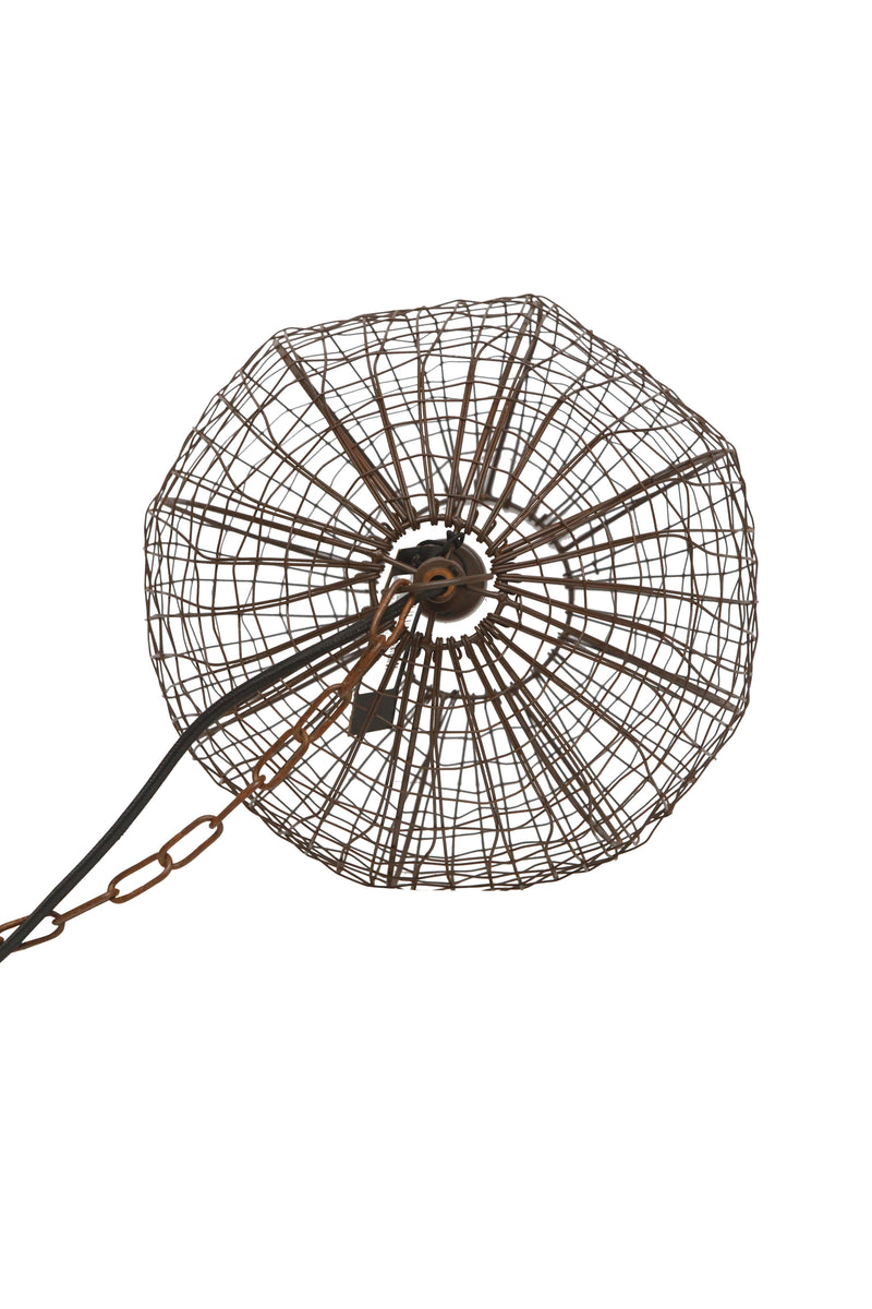 Cray Ball Small - Antique Copper - Wire Weave Ball Pendant Light