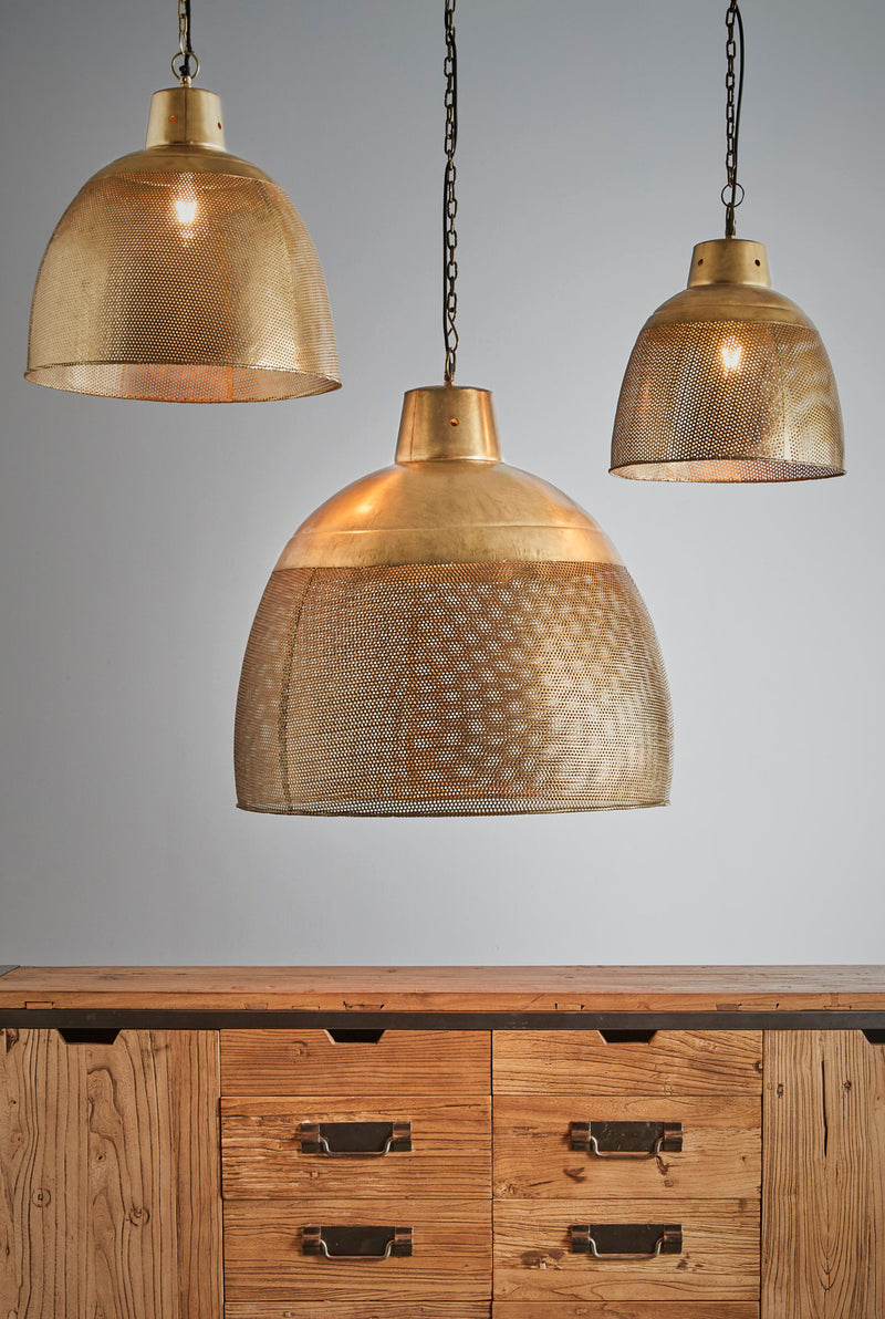 Riva Ceiling Pendant Small Antique Brass