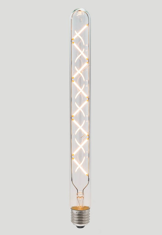 T30 Criss Cross LED Filament - Clear Glass - 6W E27 2200k