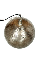 Taurus - Nickel - Perforated Round Ball Pendant Light
