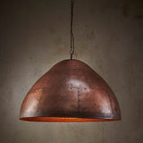 P51 Medium - Antique Copper - Iron Riveted Dome Pendant Light