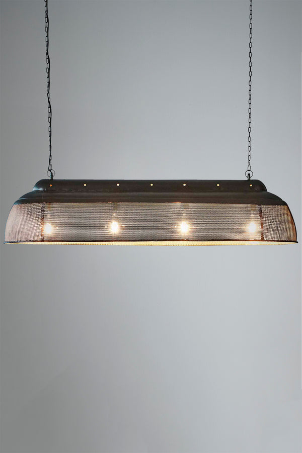 Riva Ceiling Pendant Extra Long Matt Black and Gold