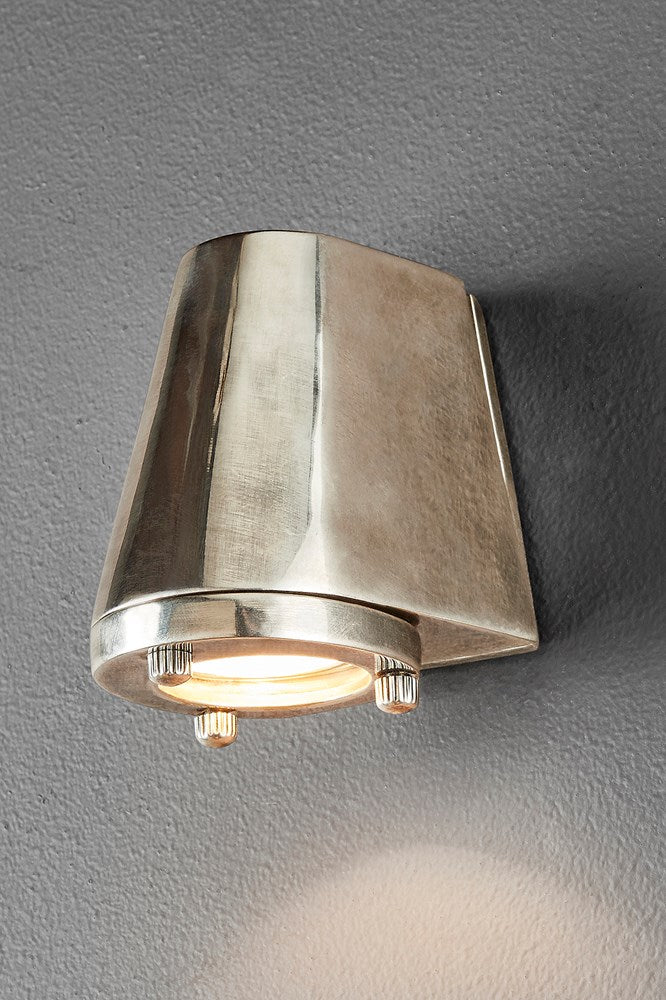 Seaman - Antique Silver - Compact Solid Metal Wall Lamp