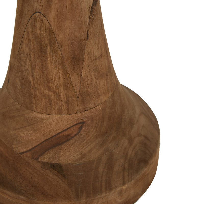 LANCIA SMALL - DARK NATURAL - TURNED WOOD SLENDER TABLE LAMP