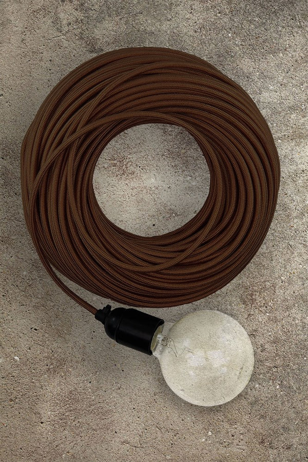 Fabric Electrical Cord - Brown