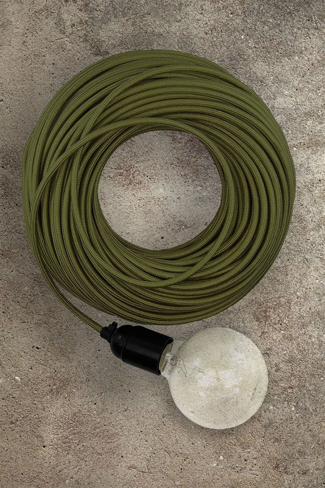 Fabric Electrical Cord - Green