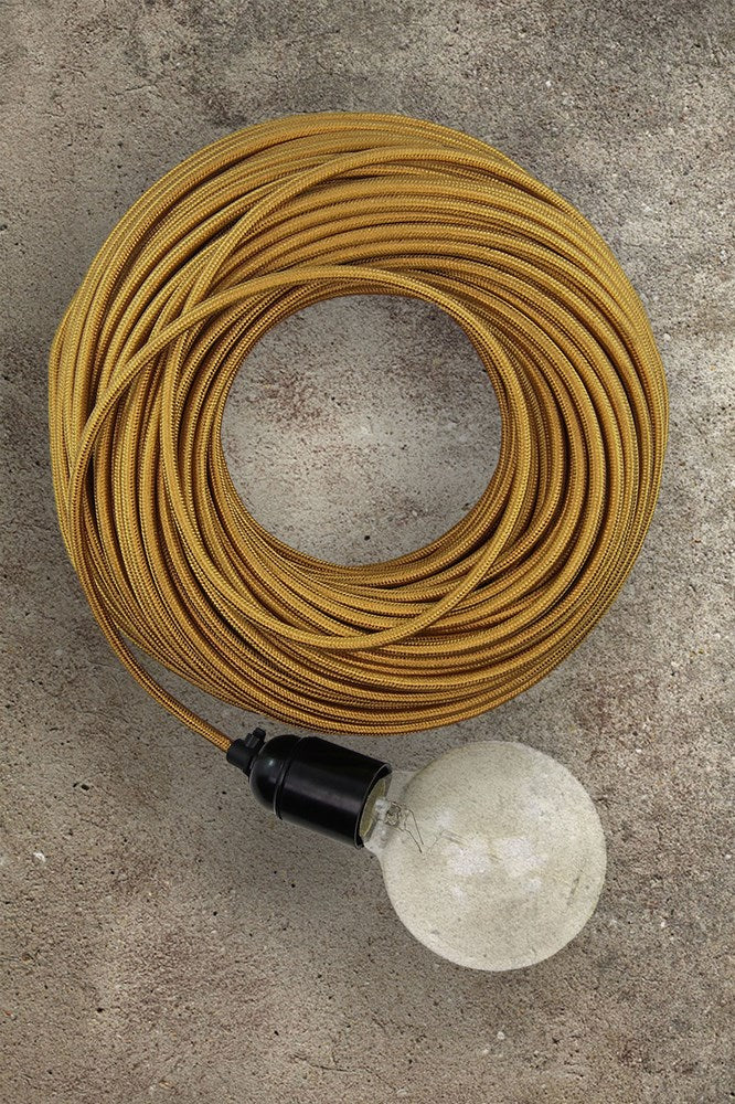 Fabric Electrical Cord - Gold