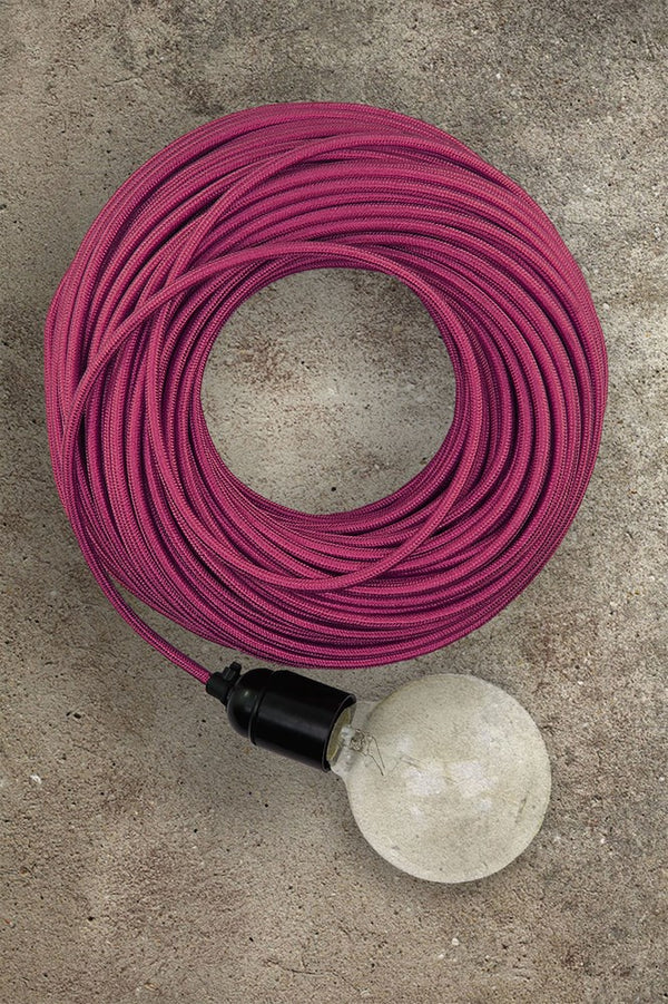 Fabric Electrical Cord - Pink