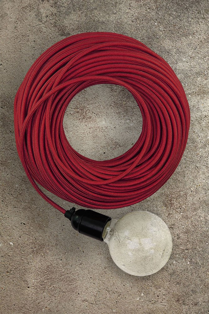 Fabric Electrical Cord - Red